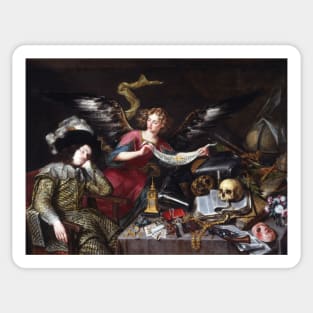 The Knight's Dream by Antonio de Pereda Sticker